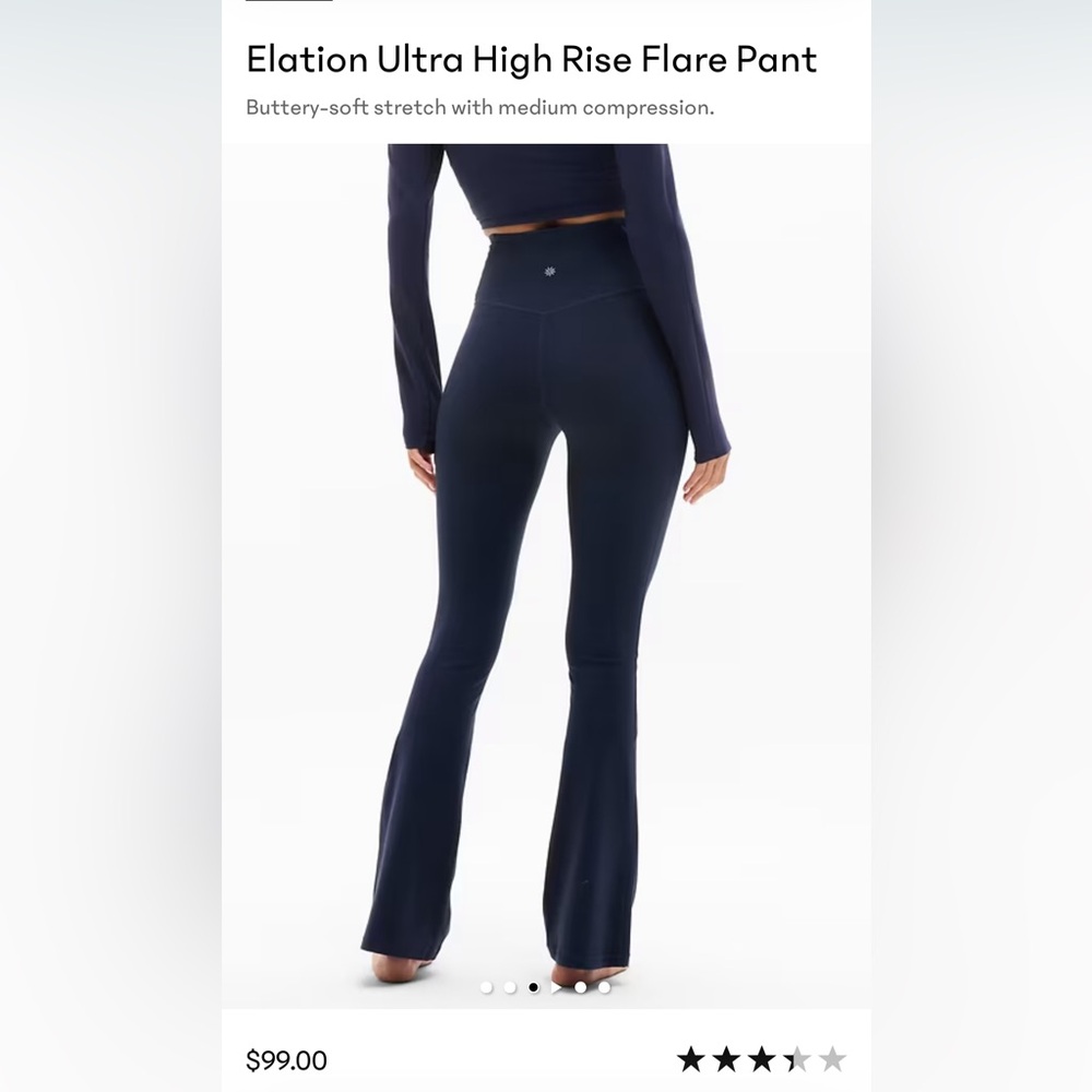Athleta Elation Ultra High Rise Flare Pant Navy